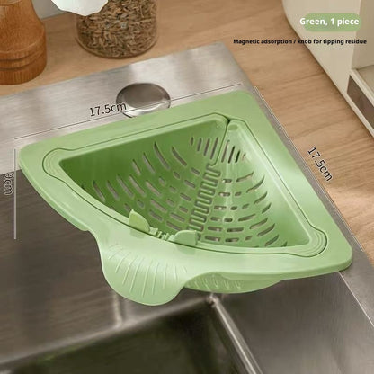 Magnetic Suction Cleaning Food Triangle Drain Basket